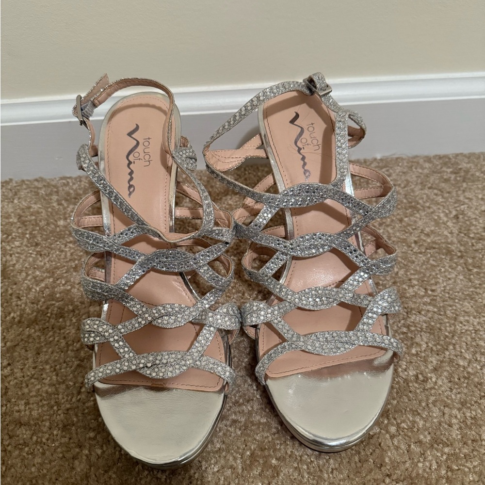Touch of Nina Glittering Silver Heels